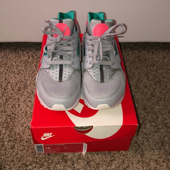 pink and turquoise huaraches